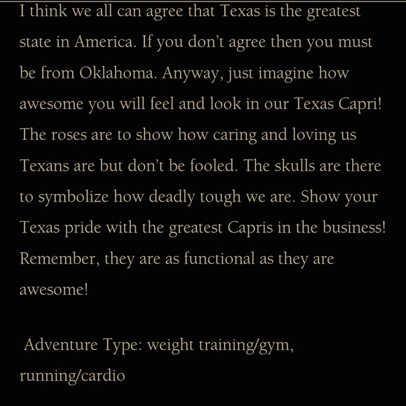 Infinity Texas strong workout capris size XS - Picture 11 of 12